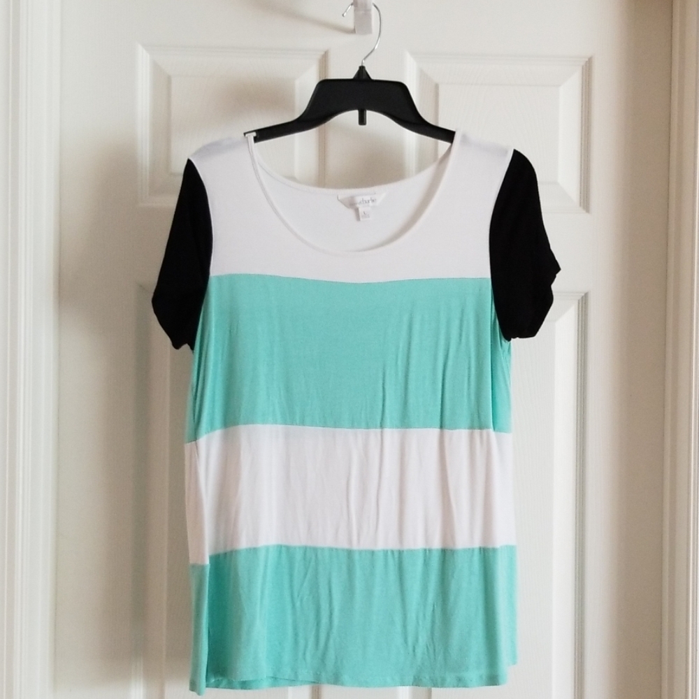 Short sleeved striped top